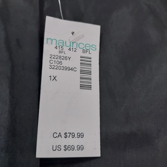 Maurices Black Jacket with Zipper Accents NWT - Picture 6 of 9